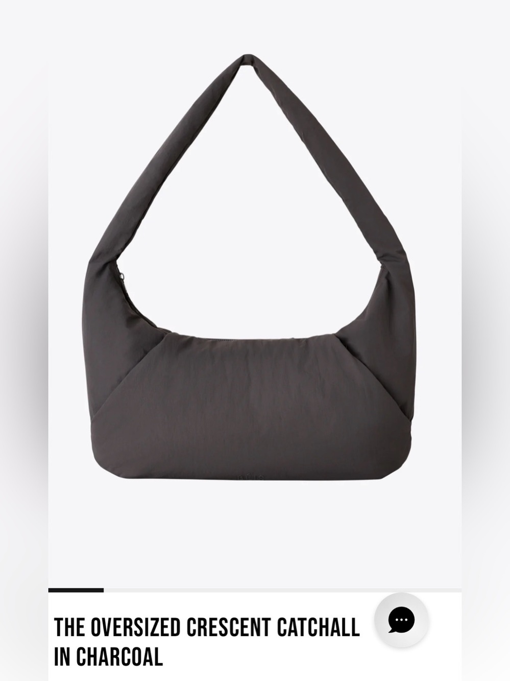 BEIS Oversized Crescent Catchall Bag in Charcoal